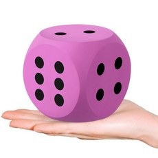해외 Shappy 7.6cm3인치 폼 주사위 재미있는 대형 교육용 장난감 카와이 자이언트 장식 EVA 점보 빅 스퀘어 빌딩 블록 보드 게임 야간 학습 세션용블루 1개 미국매장정, 일번, .0001.로즈 레드.