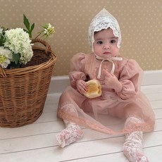 빠빠KC 로라오간자보넷(모델컷) (핑크/아이) FREE