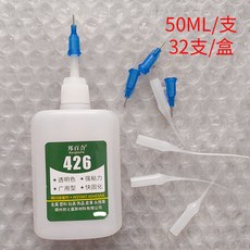 邦百合 426 瞬間膠 透明色 強力黏著劑 50ML/支 32支/盒, 1個, 426-50ML