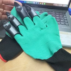 伊代企業社 園藝手套 耐磨防滑挖土手套, 右手帶抓, 1個