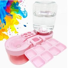 141143 페인트 트레이가 있는 브러시 클리너 린서 컵 페인팅 흐르는 물 순환 미술 용품 아크릴 수채화 및 수성 창의적인 선물 성인 아티스트 초보자 아동용, 141143 페인트 트레이가 있는 브러시 클리너, 린서