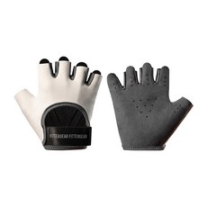 FITTERGEAR 女子健身手套，器械訓練防滑耐磨手套, 米色簡易款,S號（掌寬7.3CM-8.2CM), 1個