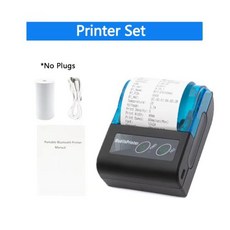 스티커프린터 미니라벨기 58mm 접착 라벨 모바일 무선 블루투스 티켓 빌 지원 BT USB For Android IOS Windows 영수증, Printer Set