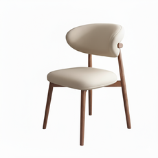 好的家居 北歐實木餐椅 高質感實木椅子 休閒麻將椅/懶人沙發, 1件, 淺胡桃+淺卡其