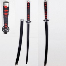 귀칼 검정 검객 칼집 가짜칼 코스프레 일륜도 목검 나무칼 닌자칼 장난감칼 닌자검 장검 사극 할로윈의상, 1개, 단일상품1