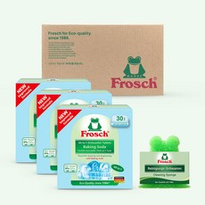 Frosch 小綠蛙 德國多合1洗碗機清潔錠 30入+青蛙造型清潔刷, 3蘇打洗碗機清潔劑+青蛙洗滌器
