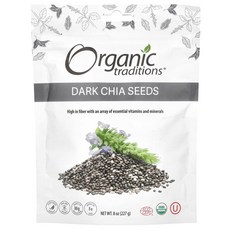 Organic Traditions 다크 치아 씨 227g(8온스)