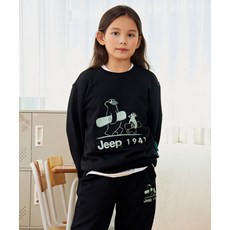 지프 JEEP JEEPKIDS 그린라벨 펭귄곰 맨투맨KQ5TSU890BK 385799