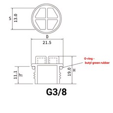 18 12 34 플라스틱 씰링 플러그 링 밸브 1개 나사 외부 4개 십자 육각 펌프 유압 구멍 O 2개, G3-8 10PCS