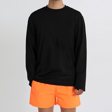 STAFLAT 大尺碼長袖防曬T恤 LR922, 黑色