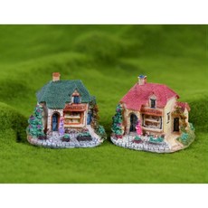 미니어처하우스 장식소품 유럽풍 주택모형 상점미니어처, A_초록 1개 한개