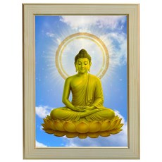 W431-5/그림액자 A4 사진액자 부처 풍경그림 부처님사진 불화 탱화 동양화, 1개