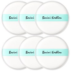 보비니 도톰한 극세사 분첩 파우더 퍼프, 6개