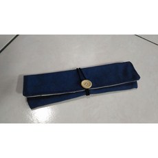 手工水洗帆布短筷包餐具袋隨身環保餐具袋兒童餐具筆袋, 1個, Brown