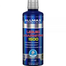 L카르니틴 엘카르니틴 체지방 감소 올맥스 뉴트리션 액체 1500 비타민B5 16온스 / 473ml 과일 펀치, 1개