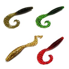 히트페이스 대용량 루어 그럽웜, 40개, 0.7g, 2호 레드펄