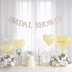 파티몬 브라이덜샤워 하트 풍선 소품 가랜드 홈 파티 용품 슬림 심플 옐로우, 1개, 브라이덜샤워 슬림 심플 풍선 8종 - 옐로우