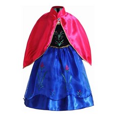 冰雪奇緣 安娜公主兒童變裝服 (披肩款/萬聖節適用)