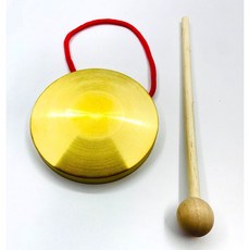 老羊樂器店 銅鑼 小鑼 10cm 15cm 18cm 22cm 平鑼 木頭槌棒/軟槌 廟會 活動 熱鬧, 1個, 直徑10cm