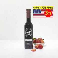 Saratoga Olive Oil 스트로베리 다크 발사믹 식초 375ml 1개, 3개