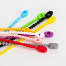 이어폰 충전기 케이블 전선 정리 타이 랜덤, 1개