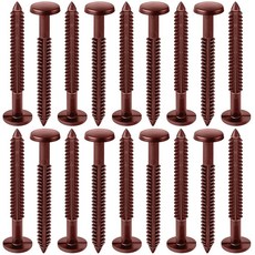 Blulu36피스7.6cm3인치비닐셔터패스너창문패널페그록핀페그나사셔터스파이크앵커페더럴브라운121683, 18, 버건디 레드