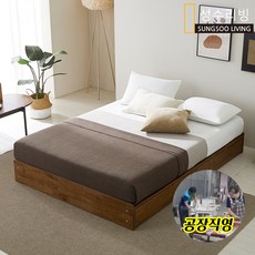 루나 수납침대 슈퍼싱글 퀸 프레임 매트리스포함, 0.매트리스 선택안함, 월넛
