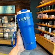 에이트 커피 보온 보냉 진공 스텐 텀블러, 블루, 1개