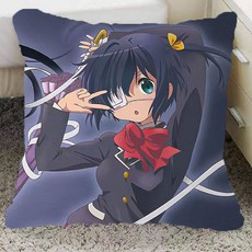 중2병도 사랑을 이야기하자 베개 작은 새 여섯 꽃 주변 베개 핸드메이드 카드 통 베개 학생 생일 선물, 16-양면 동일 이미지