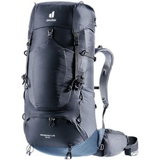 Deuter 듀터 유니섹스 에어컨택트 라이트 50 + 10L 가볍고 휴대하기 좋은 배낭 및 하이킹 남녀공용 10리터 블랙마린, Black-marine, Black-marine