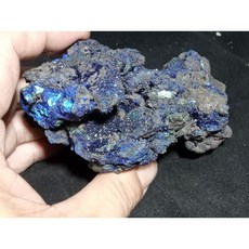 晶棋 藍銅礦孔雀石共生礦物標本 居家擺件, 1個