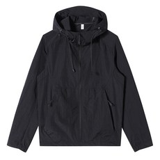 HORTIME 防曬外套 UPF50+ 防紫外線 冰絲透氣輕薄 男女款連帽防曬衣, 黑色(️冰絲透氣 防曬外套️),M（建議體重50-60公斤）