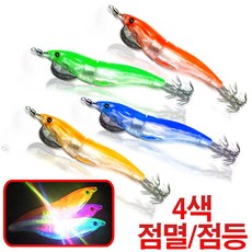문어 쭈구미 낚시 전자 led 에기 옥수수 홀로그램 야광 스몰 갑오징어 오모리 애기, 02. 크리스탈 에기 레드