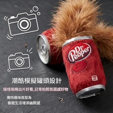 毛絨汽水罐貓玩具 耐抓耐磨 響紙羽毛互動, 羽毛可樂罐子, 1個