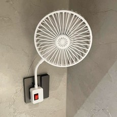 BRIEL 미니 거실 손풍기 야외 안방 목선풍기, 표준, 25년 스위치+커버 1단계 2세대 보호, 기본 색상