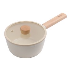 로딘쿡웨어 우디 IH 인덕션 후라이팬 궁중팬 냄비 티타늄코팅 세라믹코팅 우드핸들, 편수냄비18cm, 1개