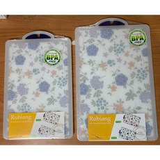 HANALIVING 花朵雙面料理砧板，輕巧易洗，附立架，長41公分, 1個