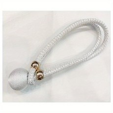 커튼 스트랩 가볍고 사치스러운 조절 거즈 스트랩 심플 커튼 버클 스트랩 큐티한 여밈 스트랩, 흰색, 3대 6세트, 1개