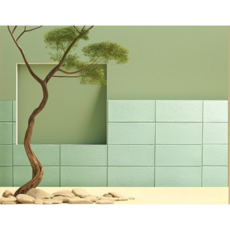 국내산 접착식 데코타일 주방 붙이는 벽지 시트지 벽 타일 폼블럭 붙이는 템바보드 욕실 타일시트지 38*54 (10장), 벽돌 민트