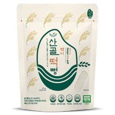 에코맘의 산골이유식 산골떡뻥 백미 20g 15개 100% 국내산 유기농 유아간식~