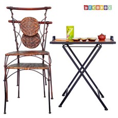 DecoBox 休閒桌椅組 (1桌2椅) 藤椅設計, 詳見包裝