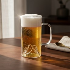 【BRAVOMART HOME】觀山透明玻璃杯 啤酒杯, 1個