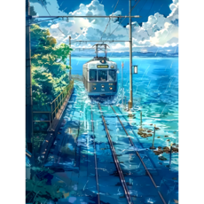 앤드 DIY 보석십자수 액자형 보석 십자수 세트 30X40cm, N042, 1세트