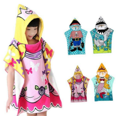 아동 비치 가운 후드 판초 수건 어린이 비치 가운 타월