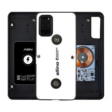 알리노 오토바이 배달대행 자석 케이스 무선 충전 범퍼 생활방수, 아이폰16, 화이트