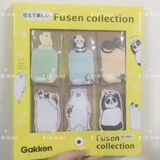 Gakken Fusen collection 便利貼 N次貼 便條紙 北極熊 三花貓 6入, 1個