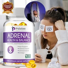 Pslalae 腎上腺健康與平衡 膳食補充劑, 120組