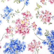 블루 핑크 수국 냅킨 K-08-012, 믹스, 1세트, 20개