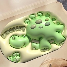 폴라도레 빨아쓰는 규조토 발매트 착시 3D 입체 귀여운 캐릭터 주방 욕실 화장실 매트, 3.공룡디노, 1개