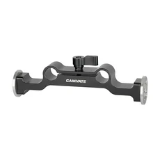 CAMVATE 카메라 핸들 그립 키트 ARRI 로제트 연장 암 및 이중 15mm로드 클램프 DSLR 숄더 마운트, 01 black knob